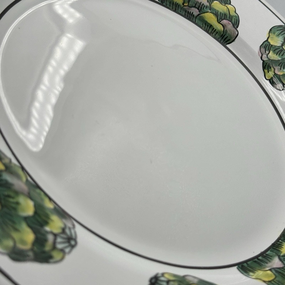 Ortino Nahid 1998 Artichoke Serving Plate Deruta Italy Hand Painted 11" Vintage - Picture 6 of 6